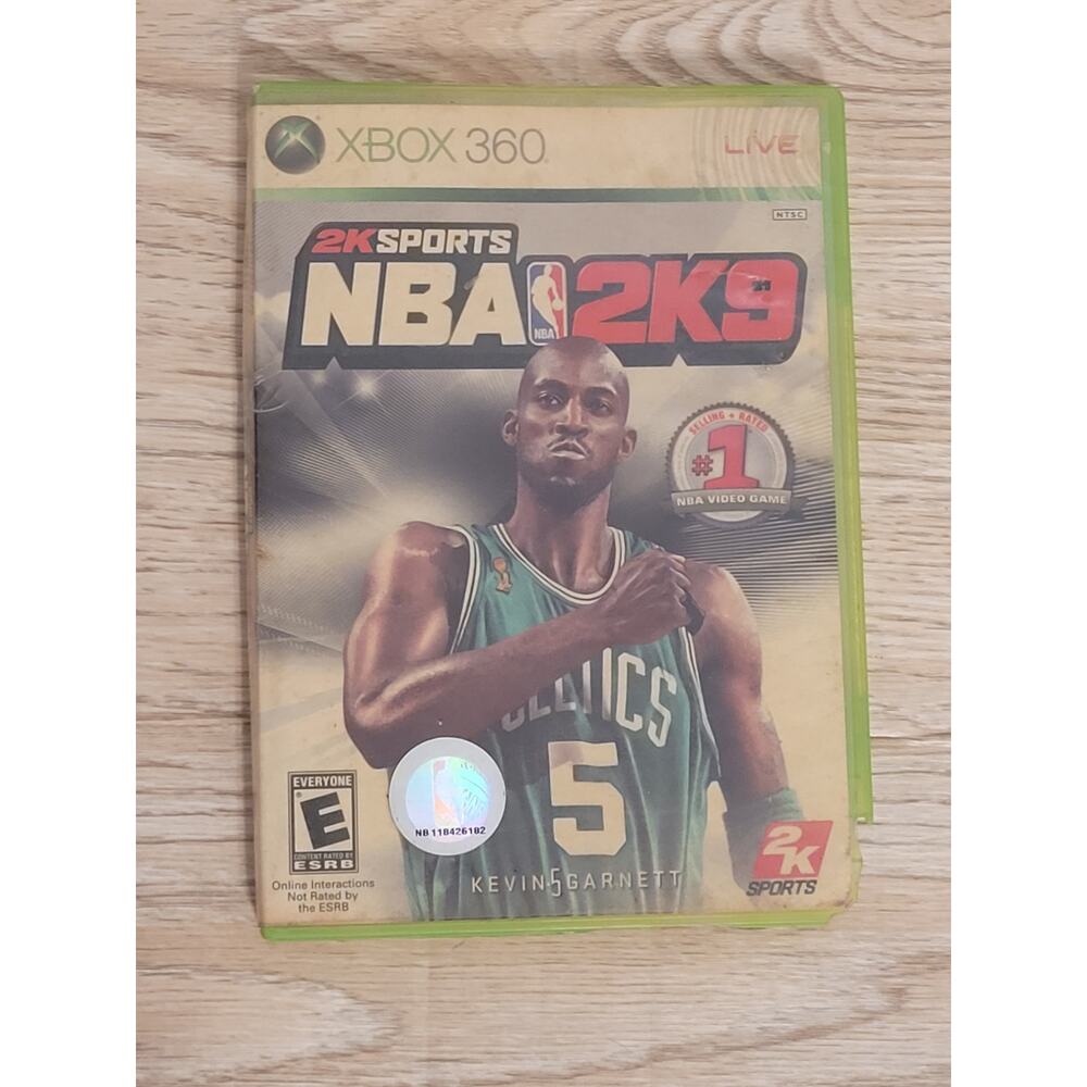NBA 2K9 (Microsoft Xbox 360) GAME COMPLETE w MANUAL CIB Scratched Damaged Case